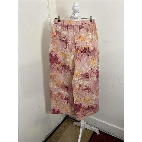 Women’s Jenni Watercolor Blush Pajama Bottoms 100% Recycled Cotton Soft & Warm - Picture 7 of 10